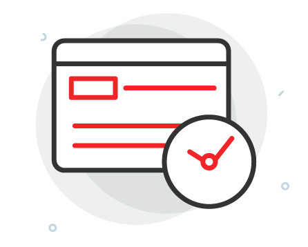 website with clock icon