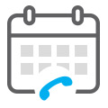 calendar with phone icon