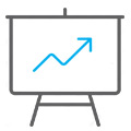 whiteboard with graph