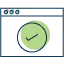 website with tick icon