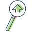 magnifier with up arrow