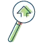 magnifier with up arrow